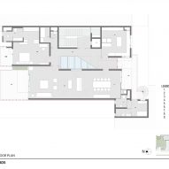 Lower ground floor plan of House of Voids by Malik Architecture