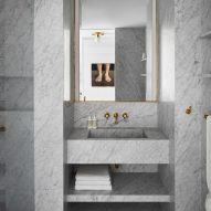 Messana O'Rorke places marble bathrooms in Malin + Goetz founders' New York apartment