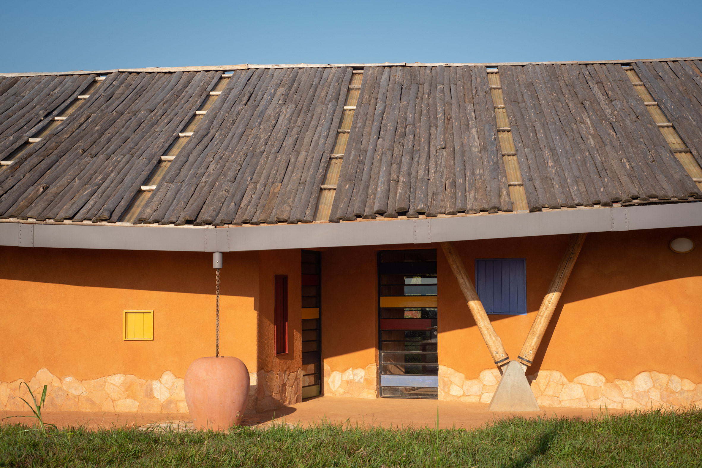 Exterior of primary school in Uganda