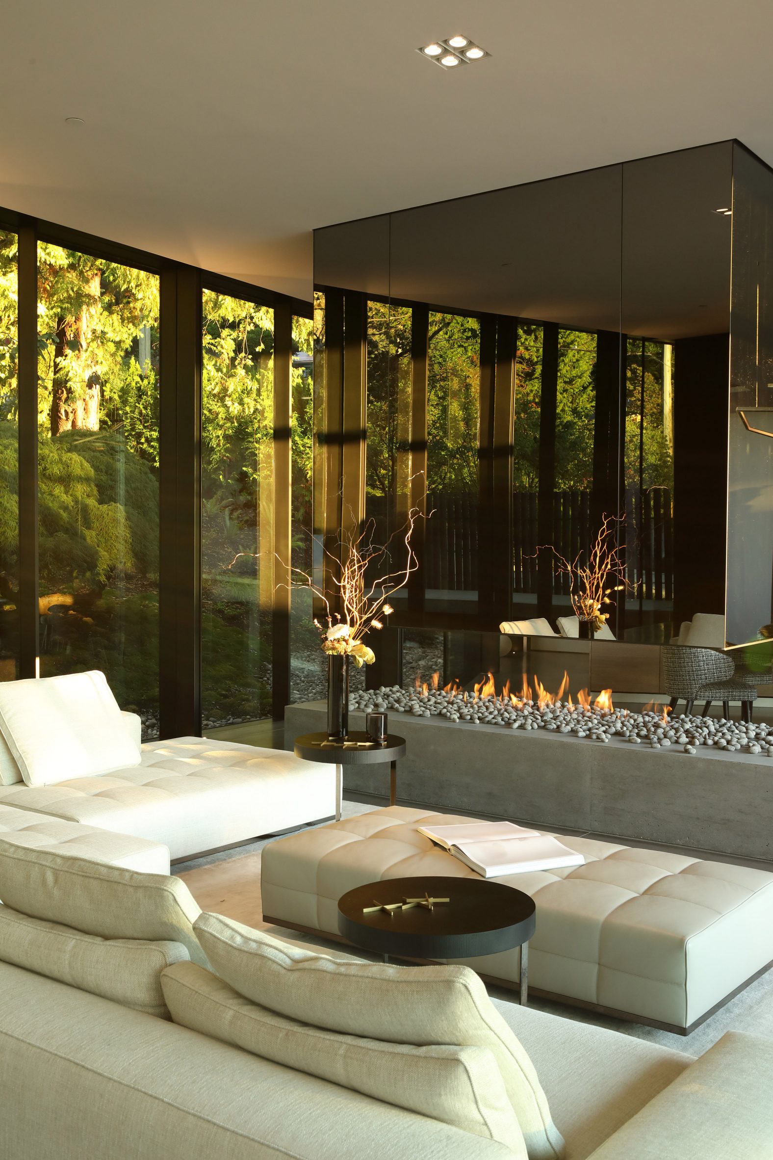 Fireplace in modern home Vancouver