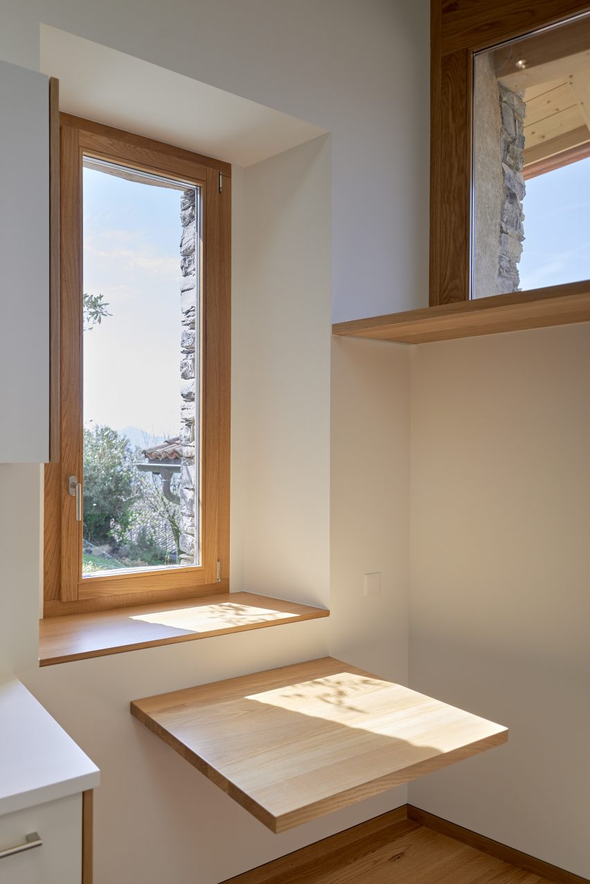 Window of a tiny house designed by Enrico Sassi