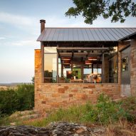 Sanders Architecture combines rustic and contemporary materials for Texas ranch house