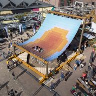Solar Pavilion is a canopy topped with 380 colourful solar panels