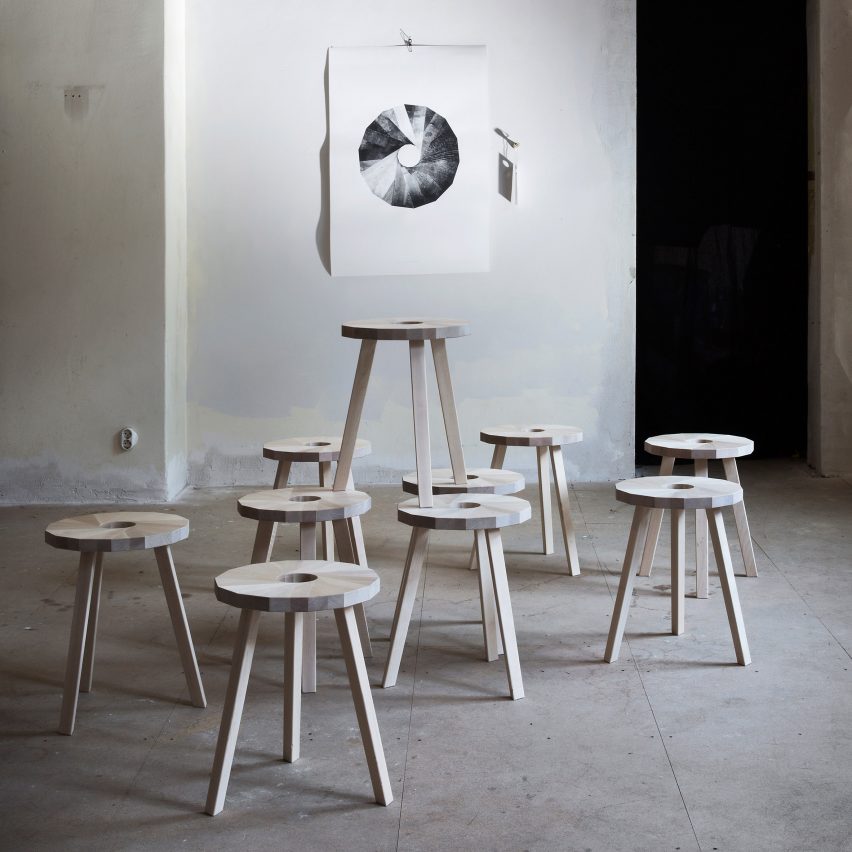 Lilla Snåland wooden stools