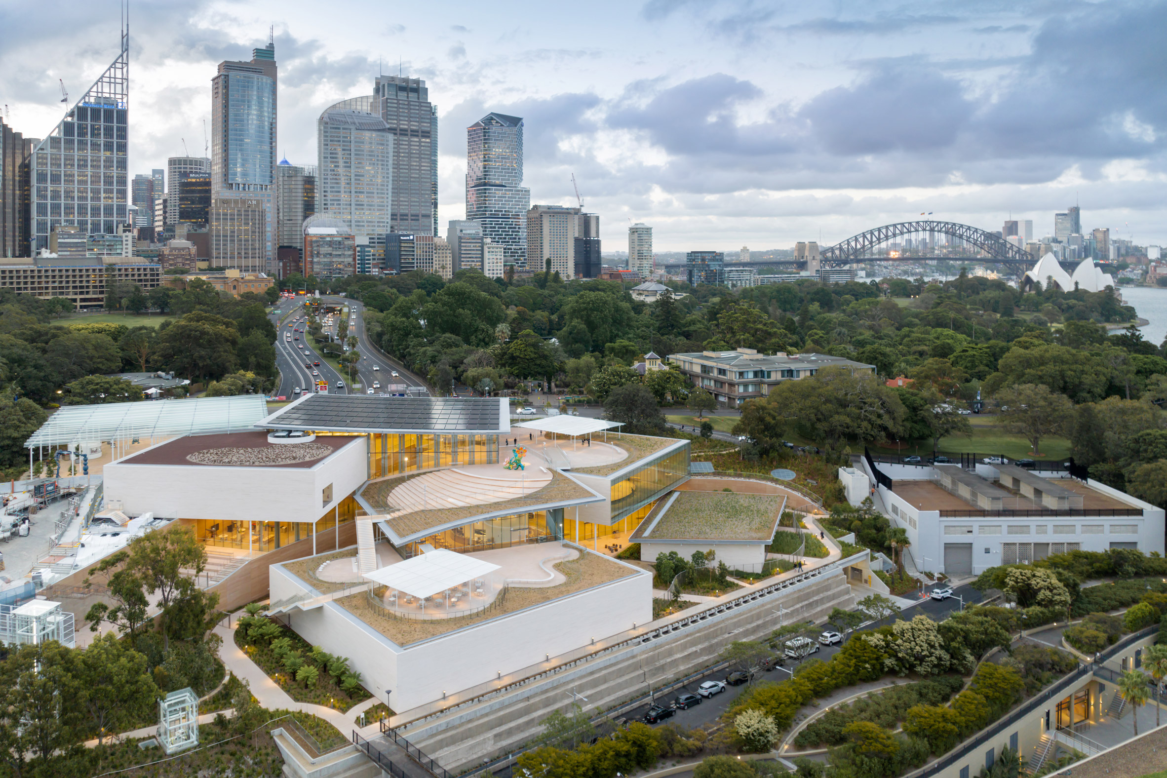 Aerial view of museum in Sydney