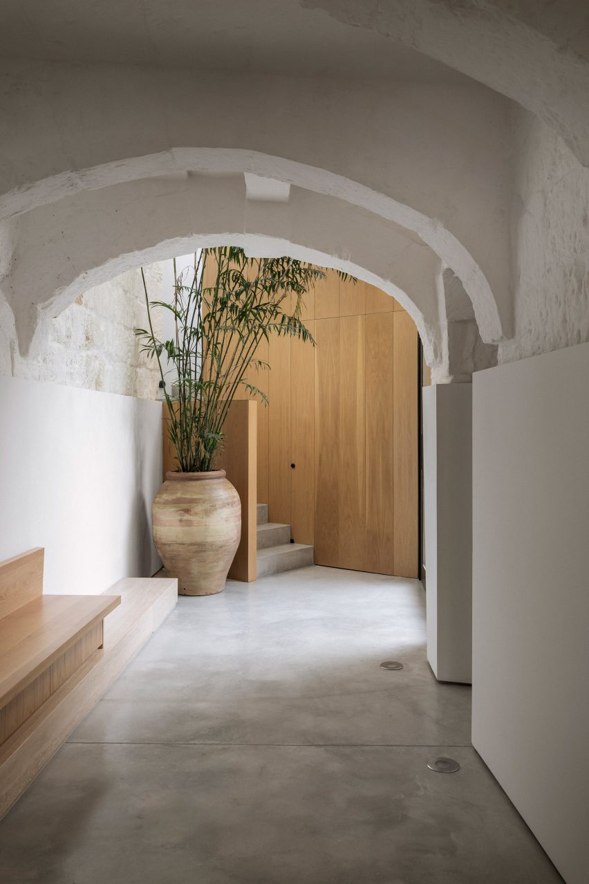Arched hallway of house in Malta