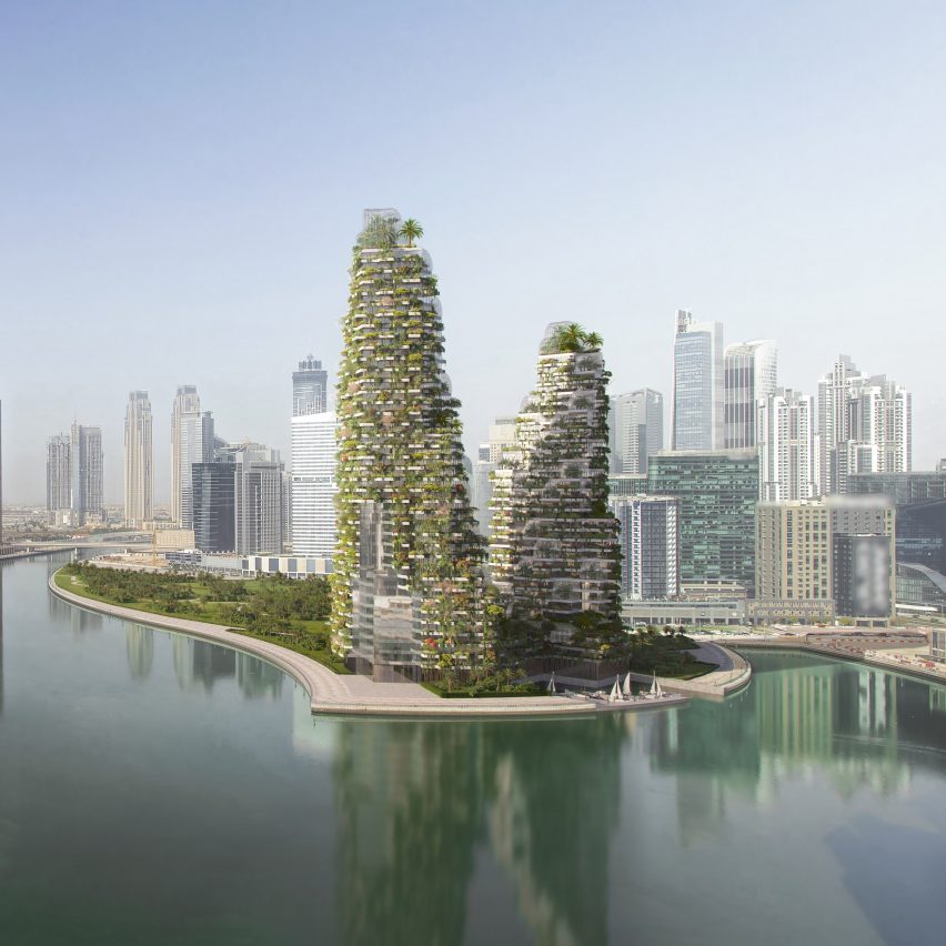Visual of Stefano Boeri Architetti-designed skyscrapers in Dubai
