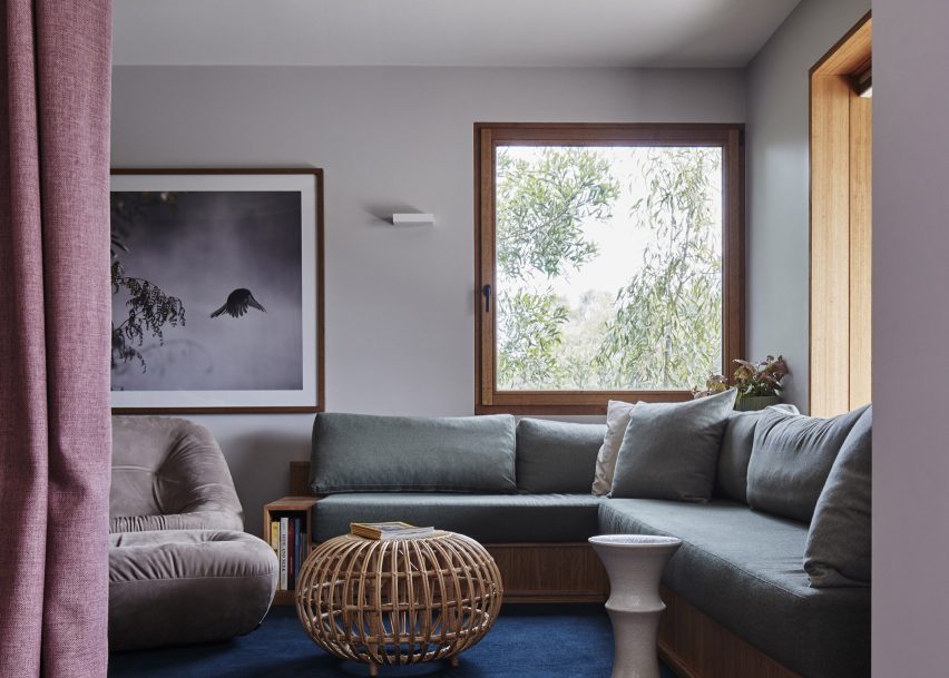 Living room of West Bend House in Melbourne, designed by Brave New Eco