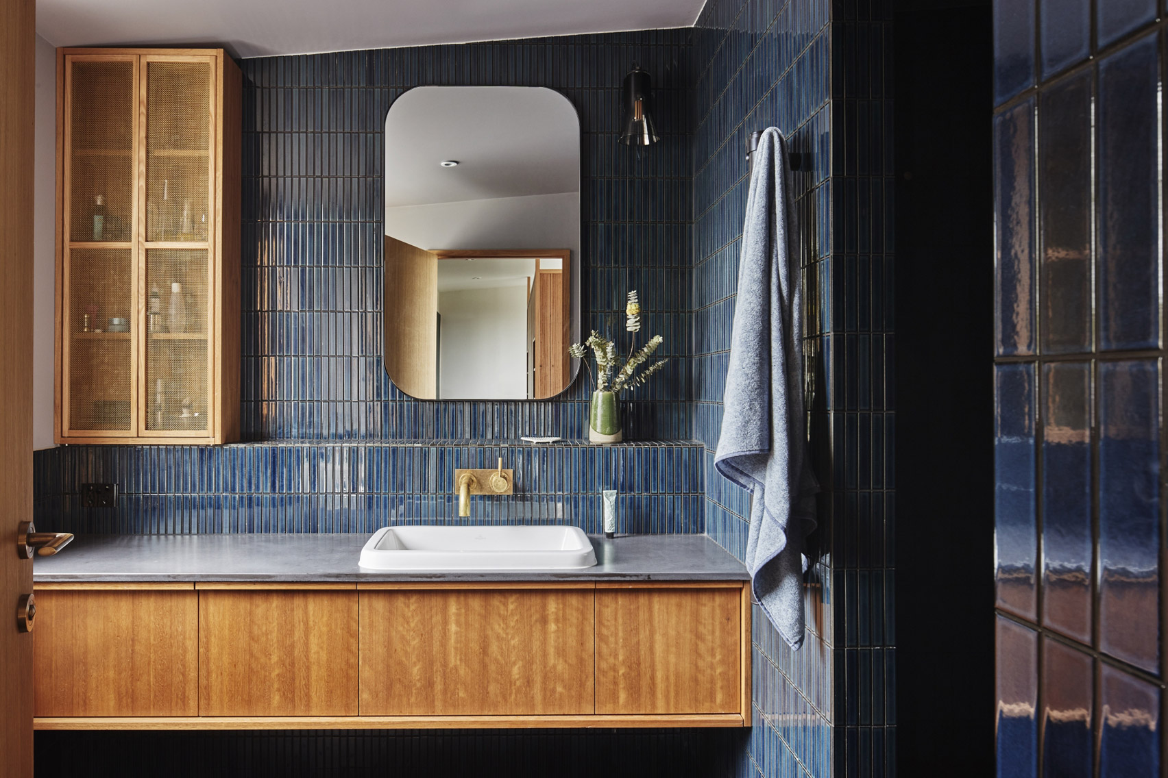 Bathroom of West Bend House in Melbourne, designed by Brave New Eco
