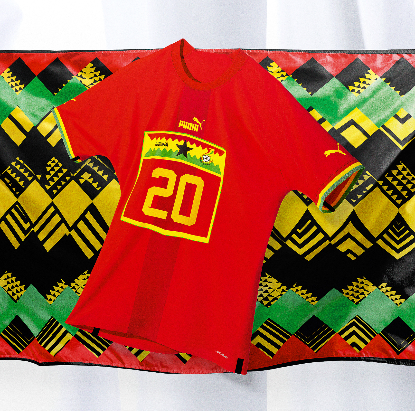 A Ghanaian football shirt by Puma