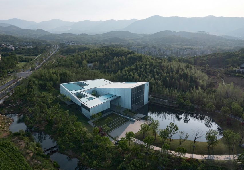 Aerial view of Yada Theatre in Yixing, China