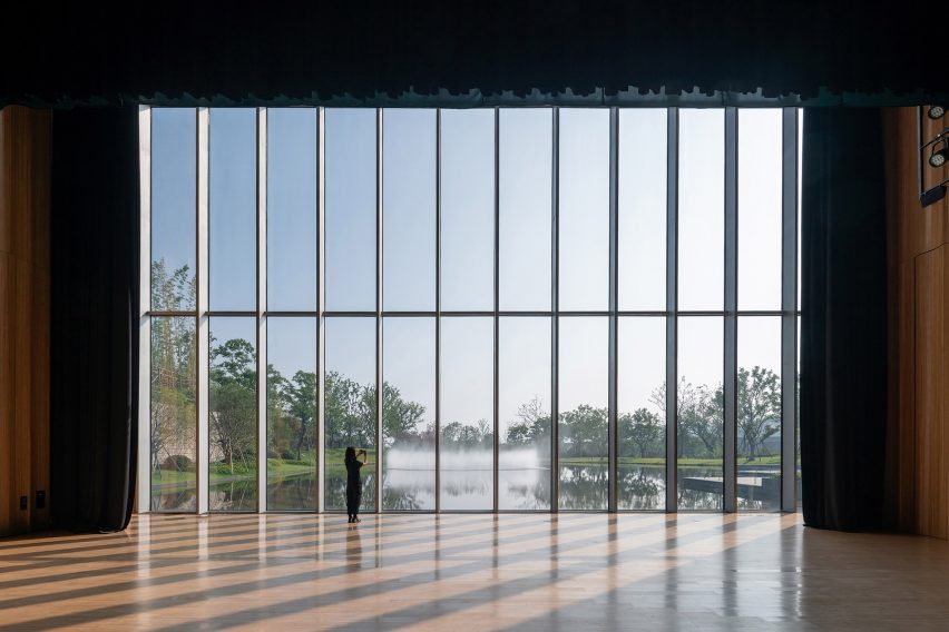 Window over water beside Yada Theatre by Group of Architects 