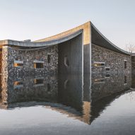Studio Zhu-Pei tops art centre in China with wave-like concrete roofs