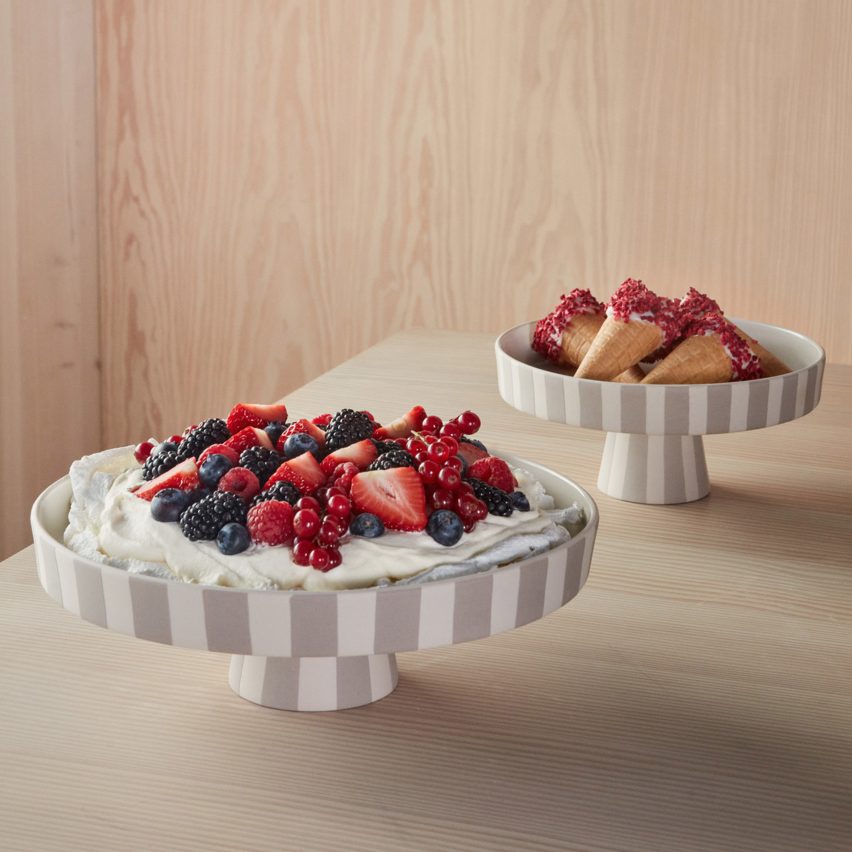 Ciotola Toppu In Ceramica OYOY Living – Design Elegante E Giocoso, Bianco E Nero. Perfetta Come Vaso, Fruttiera O Ciotola Da Portata. Diametro 15 Cm, Altezza 13 Cm.