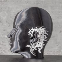 Model with jewellery design around ear