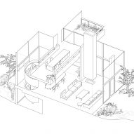 Axonometric drawing of House Be
