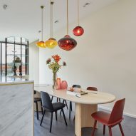Dining area of Berlin penthouse designed by Coordination and Flip Sellin