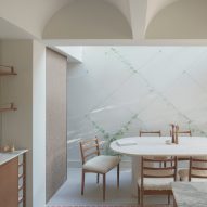 Vaulted ceiling in Cast House extension by EBBA