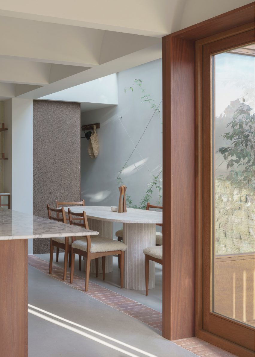 Dining space within the Cast House extension by EBBA