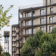 Exterior of Dockley Apartments in London by Studio Woodroffe Papa and Poggi Architecture