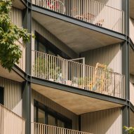 Exterior of Dockley Apartments in London by Studio Woodroffe Papa and Poggi Architecture