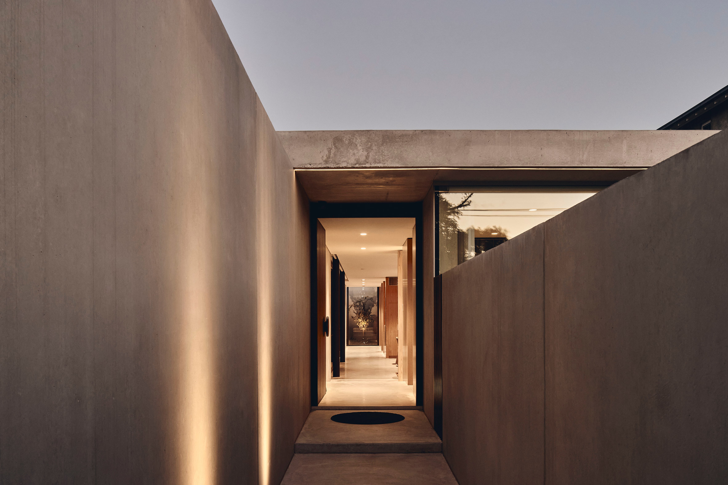 Exterior entrance of The Courtyard Residence by FGR Architects