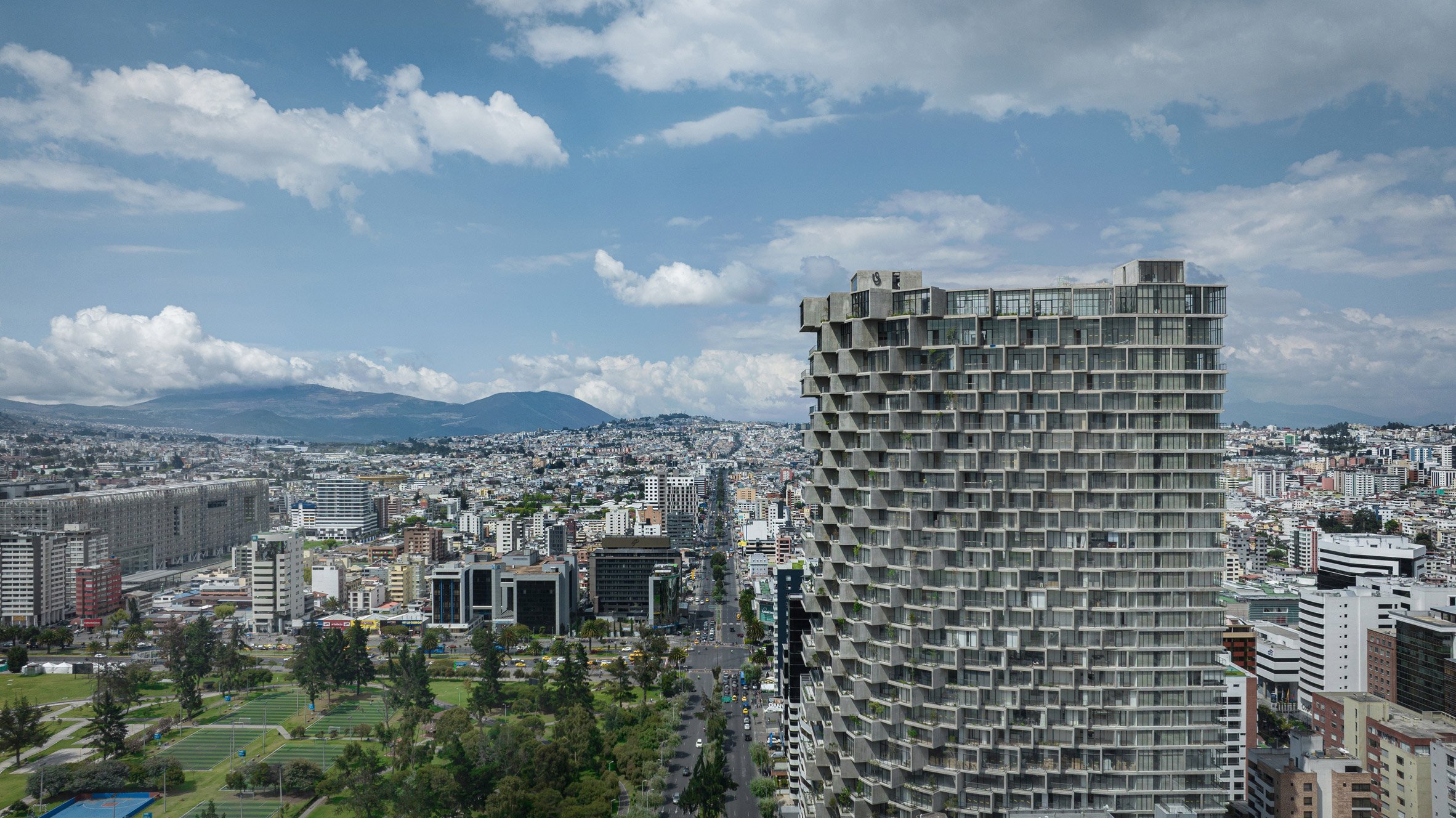 BIG completes Iqon high-rise in Quito with pixelated facade