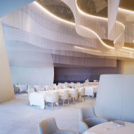 Shimmering crystals decorate National Museum of Qatar restaurant by Koichi Takada Architects