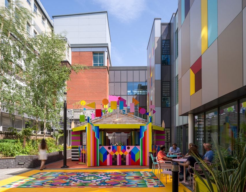Central courtyard of Sheffield Children's Hospital