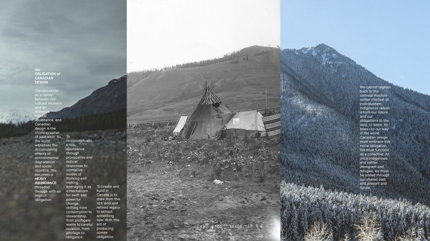 Collage of Canadian mountain from Lemay's Manifesto for Canadian Design