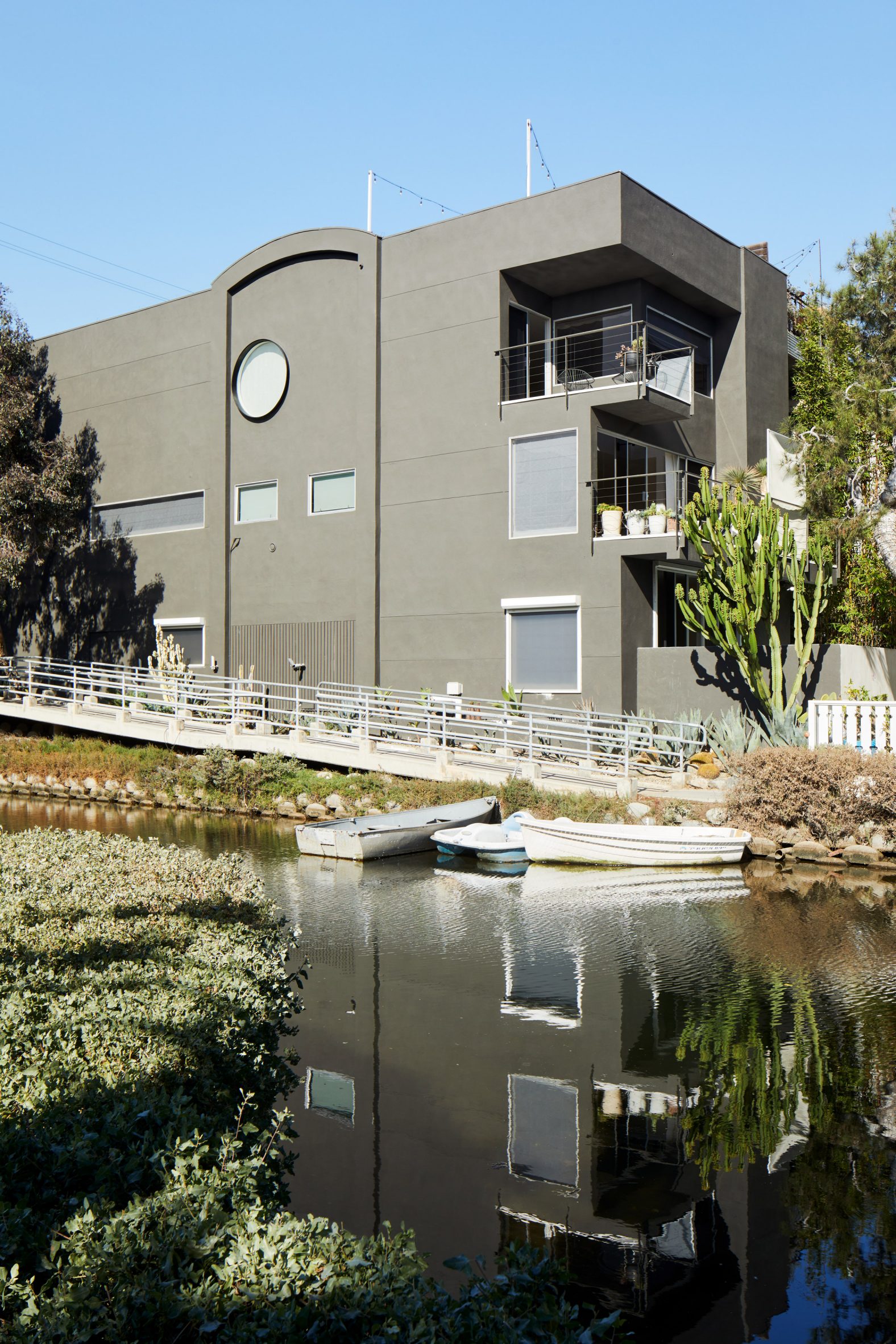 Maison Lune building exterior beside a canal