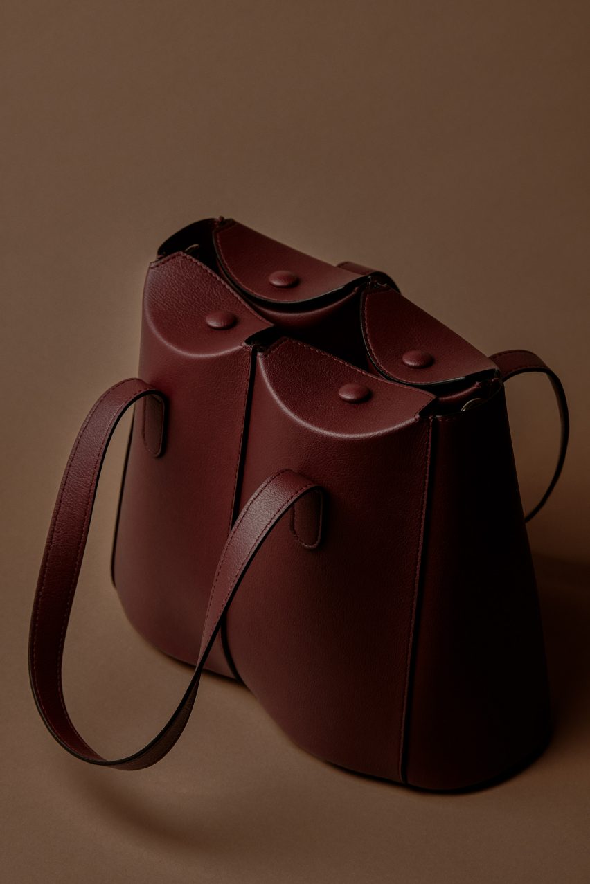 Photo of the Malala bag by Luca Nichetto and Angela Roi showing four pockets built into the top