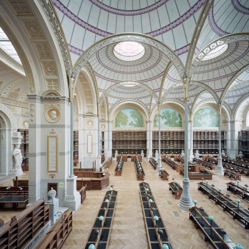 Reading room in the National Library of France