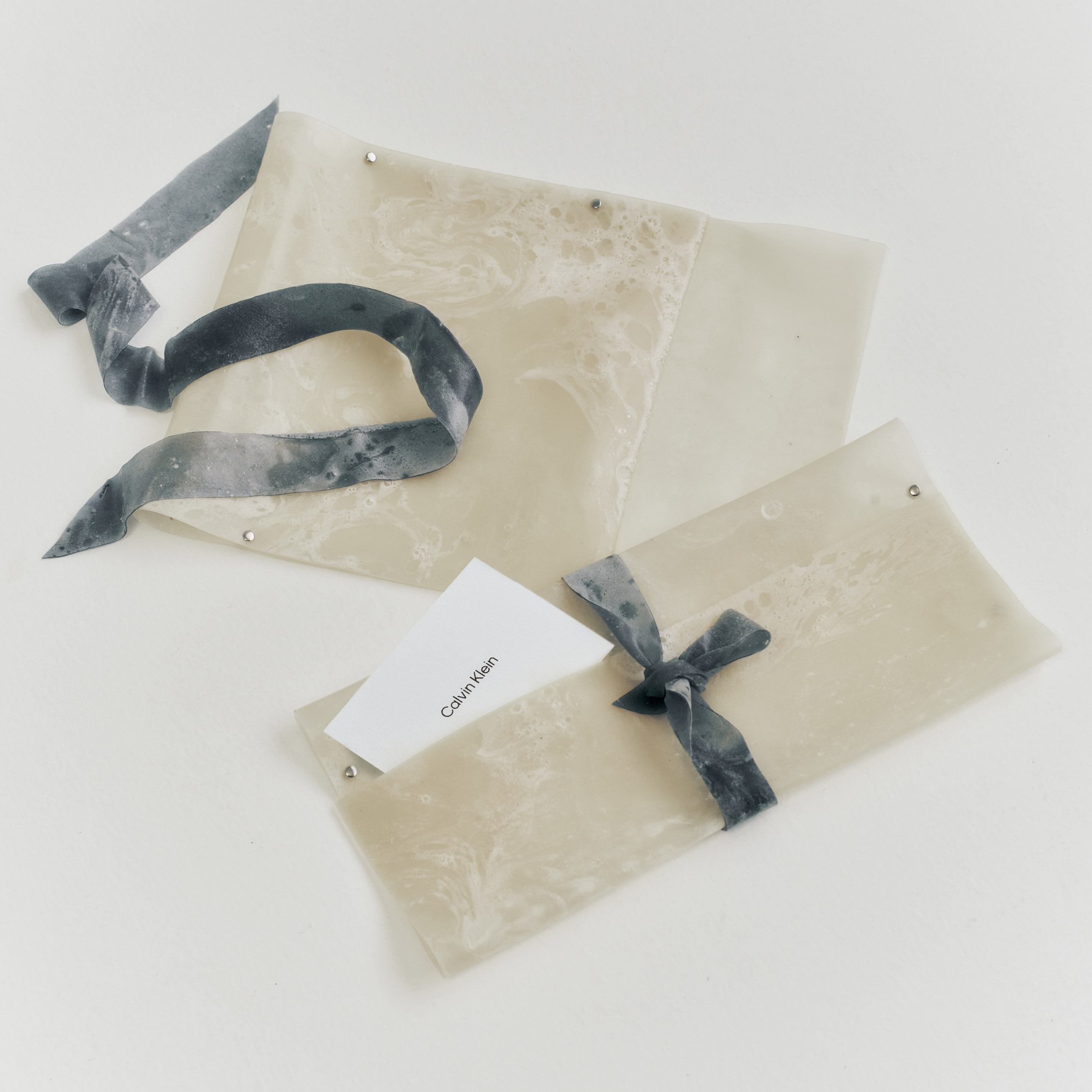 Bioplastic gift wrap by Natural Material Studio