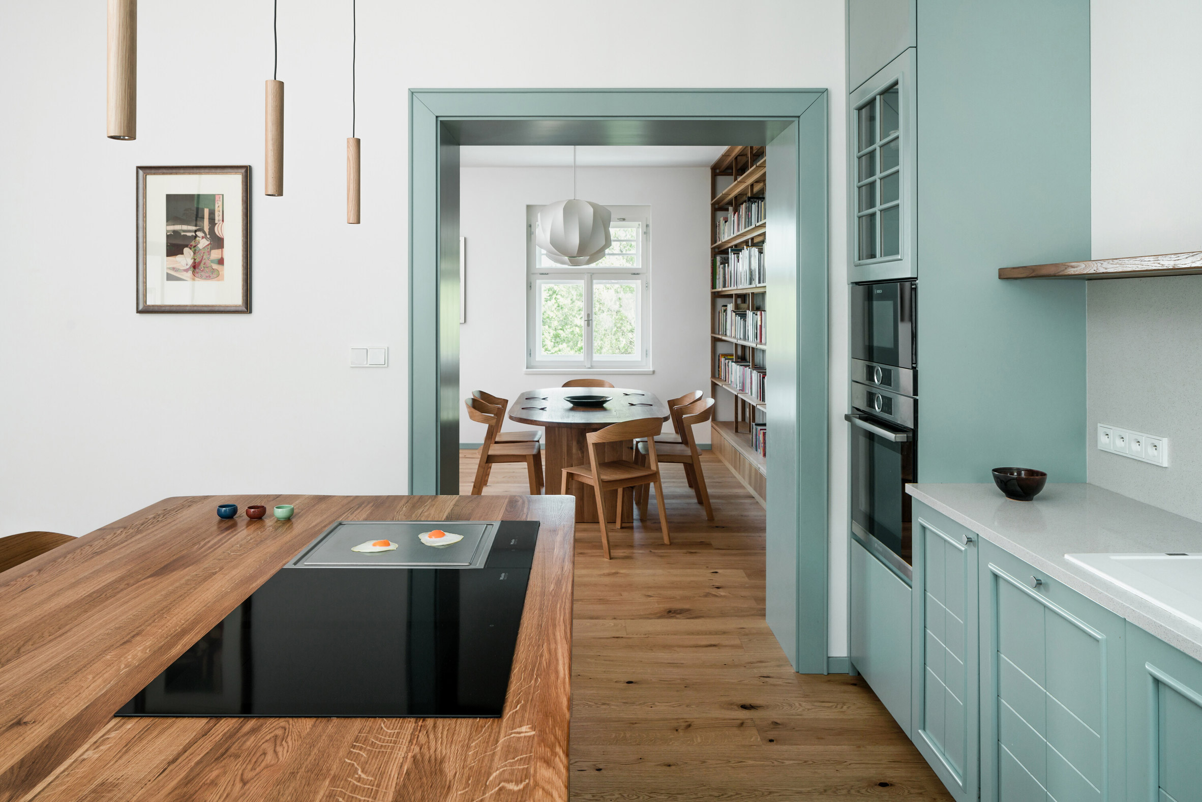Interior of the kitchen at Under The Top house by No Architects