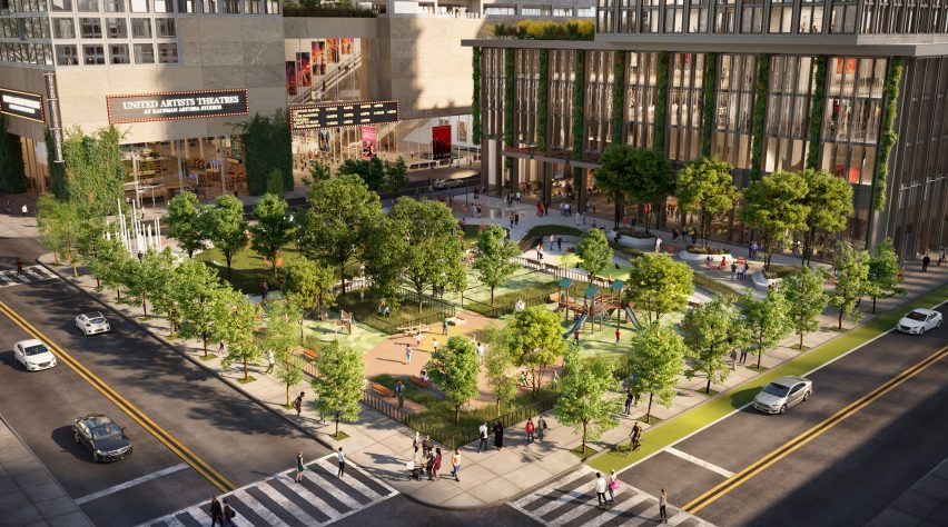 Public park in proposed project in Queens