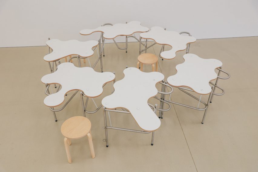 Partly cloudy tables from McCloy + Muchemwa and Miter & Mondays