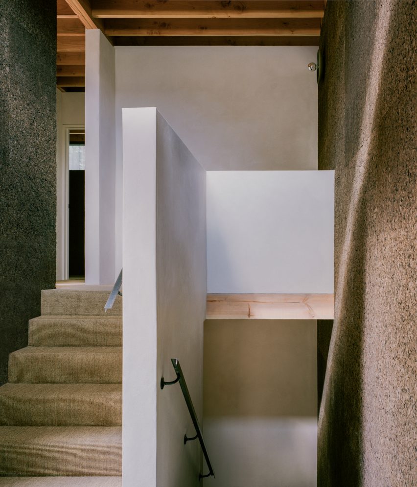 Interior image of the staircase and landing at London home
