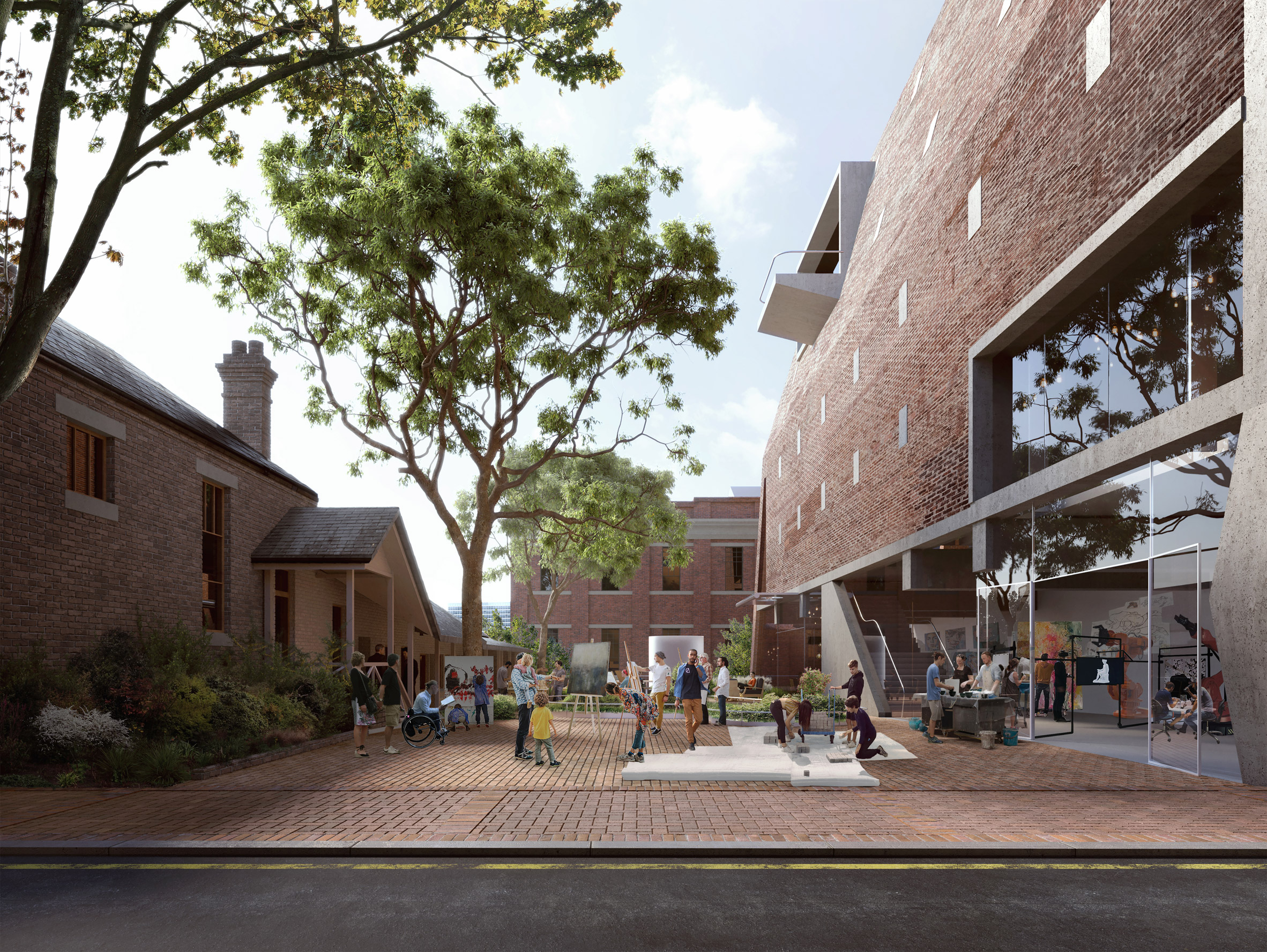 Render of an outdoor space at Powerhouse Ultimo