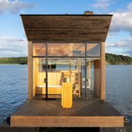 Big Branzino floating sauna by Sandellsandberg