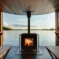 Big Branzino floating sauna by Sandellsandberg