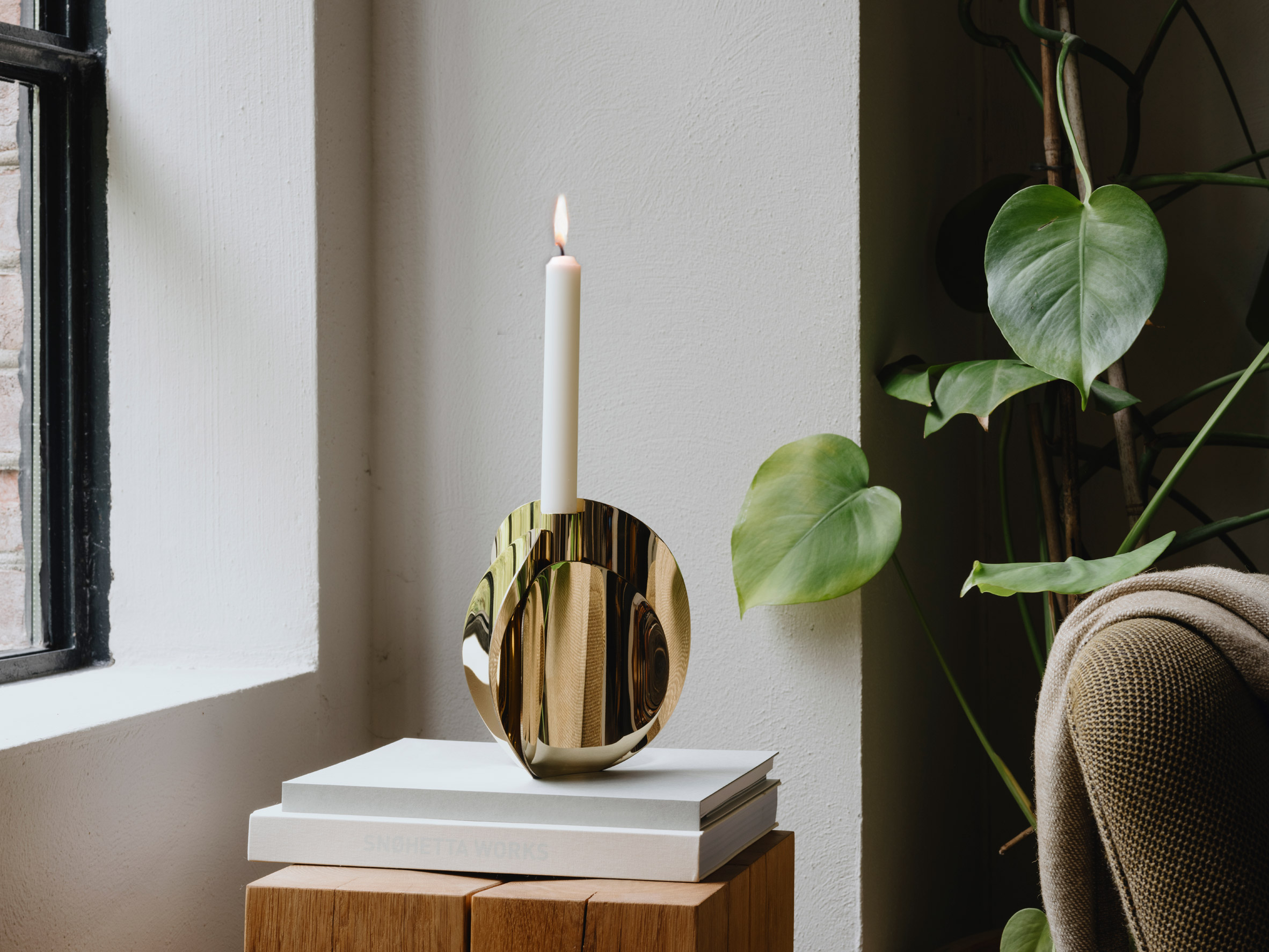 Brass candle holder by Snøhetta and TH Marthinsen for Christmas Star Campaign