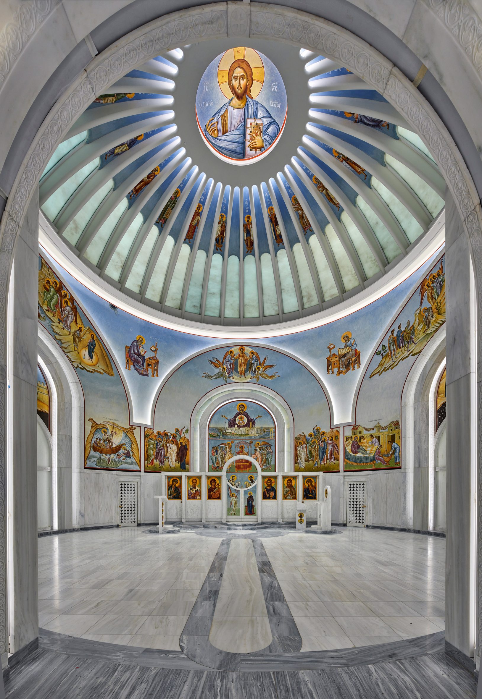 Interior of dome in Calatrava church