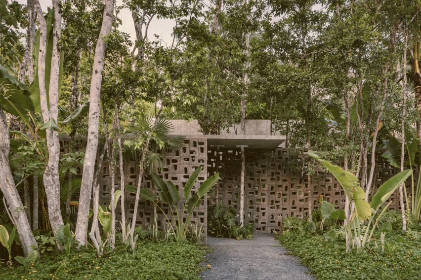 Villa Petricor by CO-LAB sits within a tropical garden in Tulum