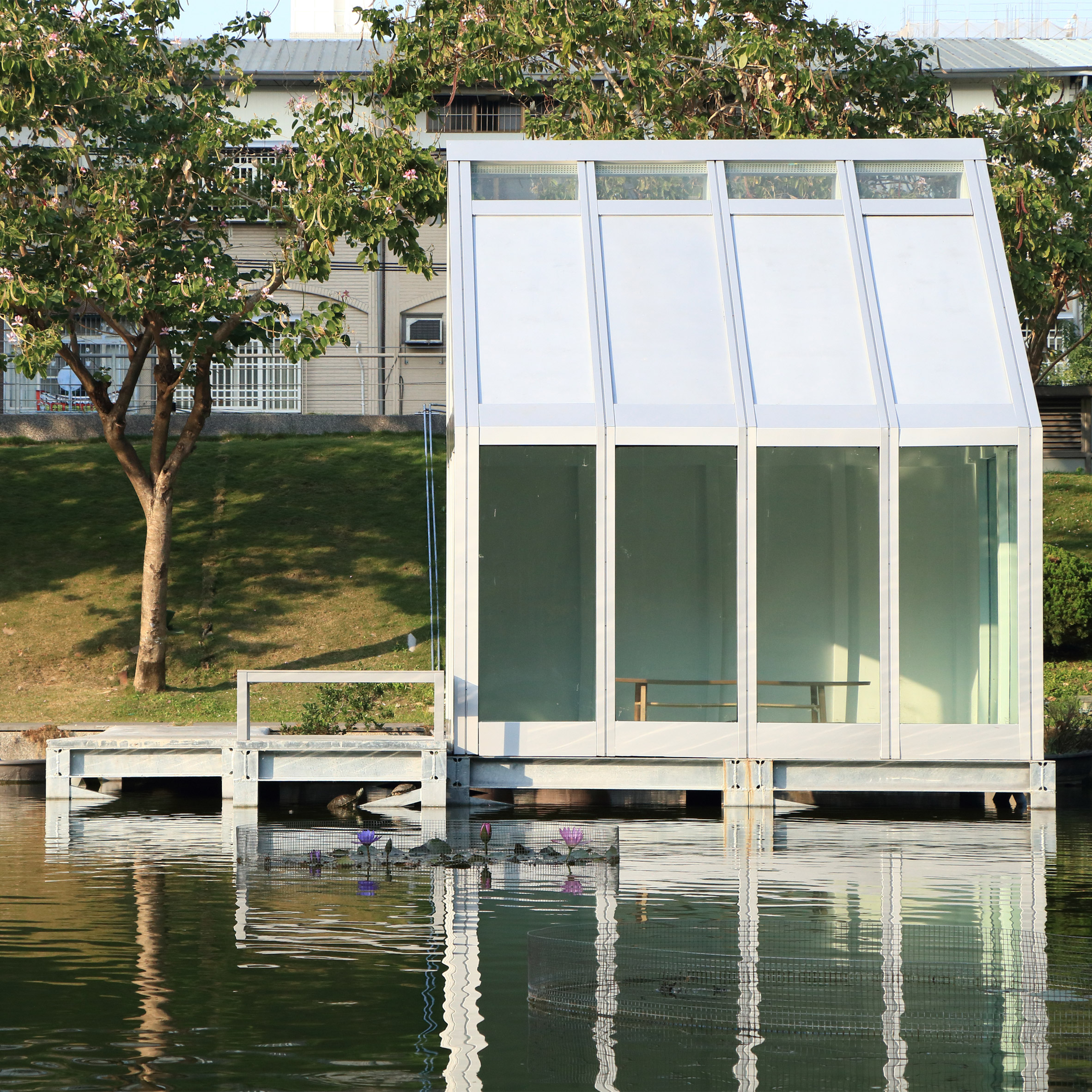 Water House by Water-Filled Glass