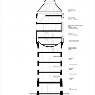 Section of the Amsterdamsestraatweg water tower renovation by Zecc Architecten