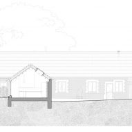 Section of Wraxall Yard homes by Clementine Blakemore Architects