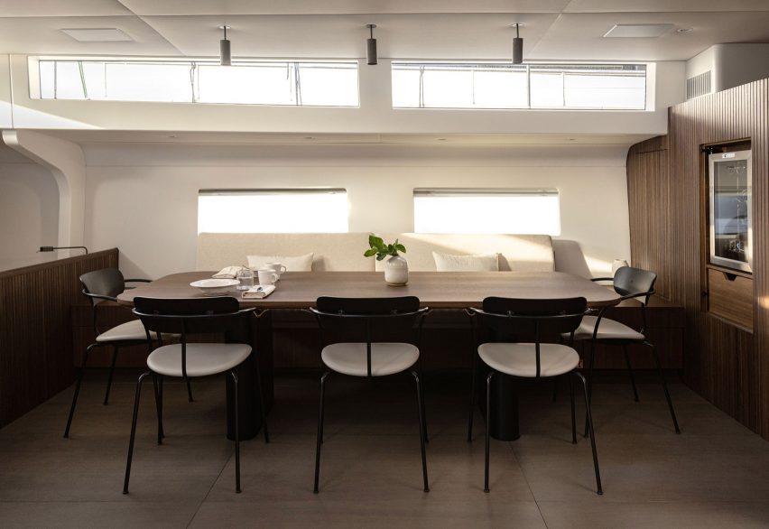 Dining area of Y9 Yacht by Y Yachts