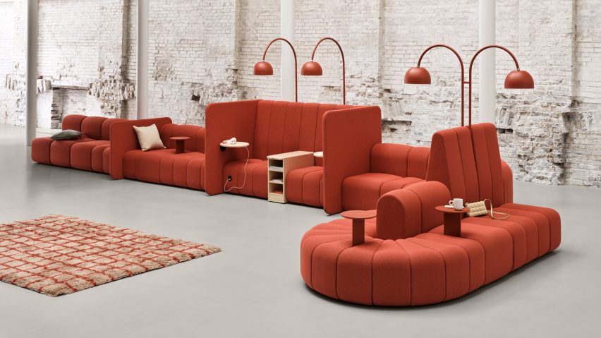 Image of a red sofa