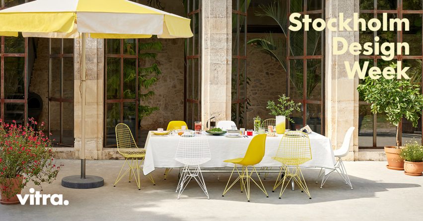 Image of outdoor furniture with Vitra logo